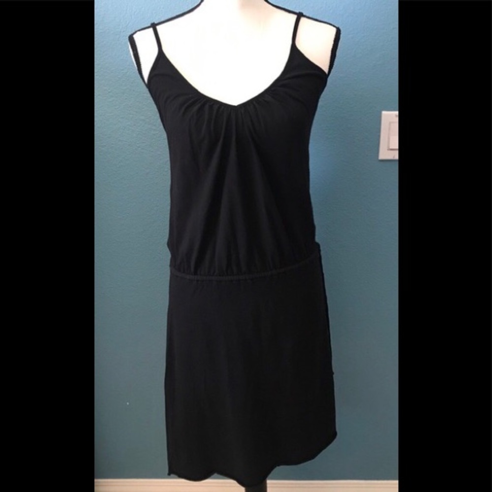 Splendid Super Soft Pima Cotton Stretchy Black Dress  EUC!